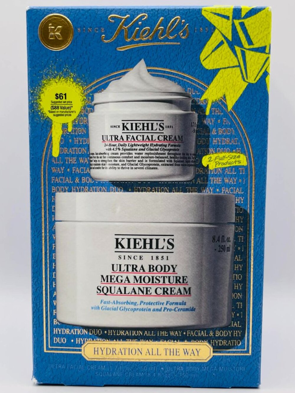 Kiehl's Ultra Hydrating Face & Body Cream Set - BNIB & Sealed